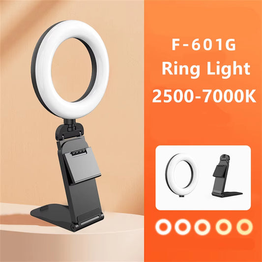 New Led Selfie Light Clip Ring Light with Phone Holder Desktop Ring Light for Computer Laptop Video Conference Lighting Makeup